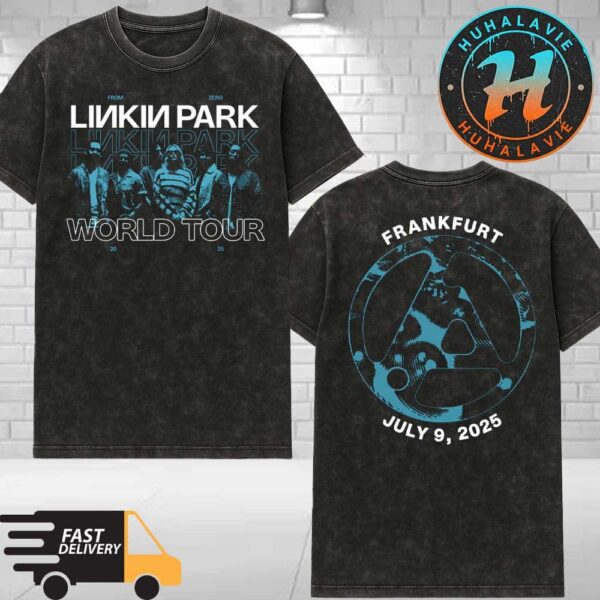 Linkin Park In Frankfurt Germany Night 2 From Zero World Tour 2025 Exclusive Tee At Deutsche Bank Park On July 9 Washed T-Shirt
