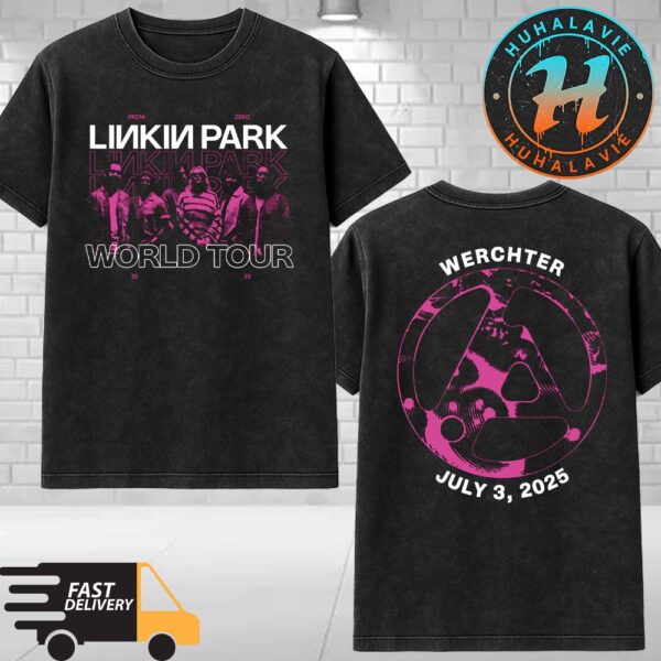 Linkin Park Werchter From Zero World Tour In Belgium At Rock Werchter Festival Exclusive Tee On July 3 2025 Washed T-Shirt