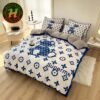 Louis Vuitton x Supreme Mickey With Pattern Logo Black Background Bedding Set