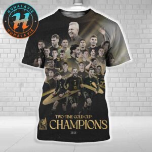 Mexico National Football Team Two Time 2025 Concacaf Gold Cup Champions All Over Print Shirt