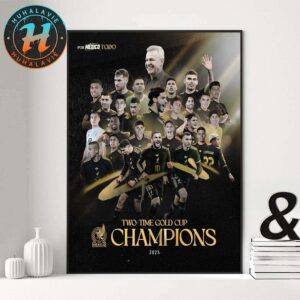 Mexico National Football Team Two Time 2025 Concacaf Gold Cup Champions Home Decor Poster Canvas
