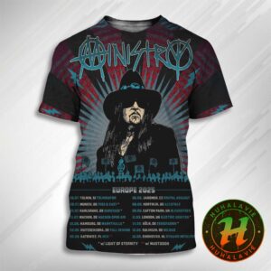 Ministry Summer Europe Tour 2025 Dates List Start In Tolmin SI On July 26 At Tolminator All Over Print T-Shirt
