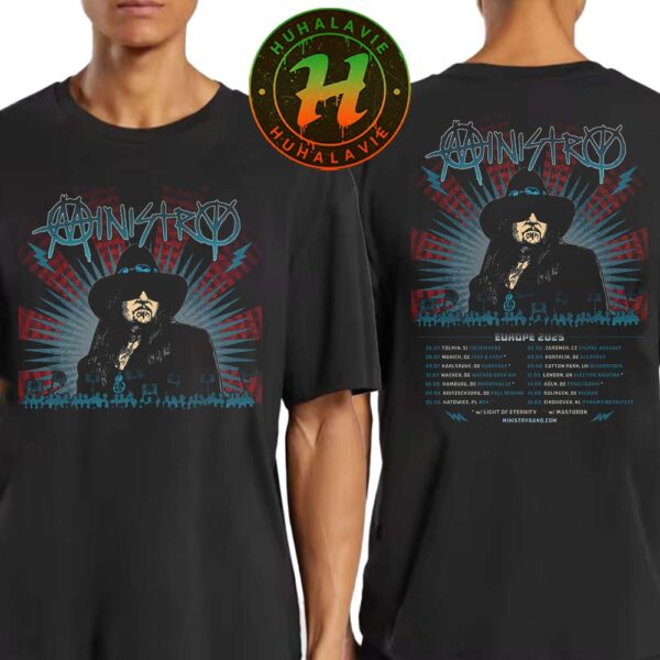Ministry Summer Europe Tour 2025 Dates List Start In Tolmin SI On July 26 At Tolminator Two Sided Print T-Shirt