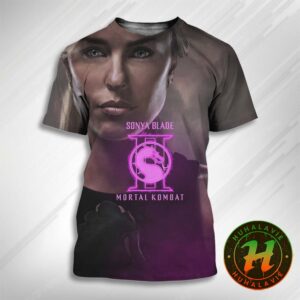 Mortal Kombat 2 New Character Posters For Jessica McNamee As Sonya Blade Only In Theaters October 24 2025 3D T-Shirt