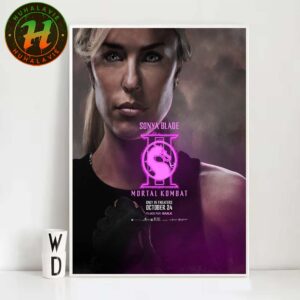 Mortal Kombat 2 New Character Posters For Jessica McNamee As Sonya Blade Only In Theaters October 24 2025 Home Decor Poster Canvas