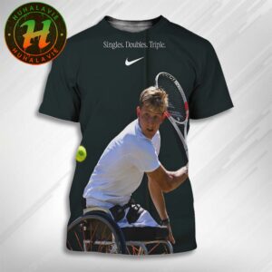 Niels Vink Singles Doubles Triple Nike x Niels Vink 2025 Quad Wheelchair Singles Champion All Over Print Shirt