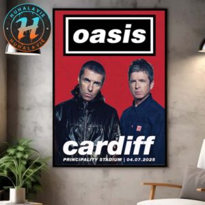 Oasis Cardiff UK Event Specific Concert Poster At Principality Stadium On July 4 Oasis Live ’25 Home Decor Poster Canvas