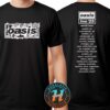 Oasis Live ’25 World Tour Exclusive Tee Dates List Start In Cardiff UK White Two Sided Print T-Shirt
