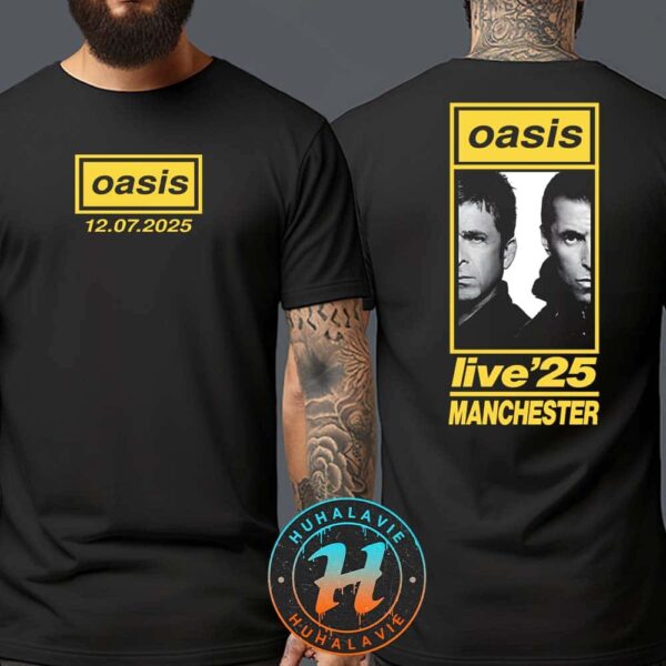 Oasis Manchester UK Merchandise Tee At Heaton Park On July 12 Oasis Live ’25 Two Sided Print Classic T-Shirt
