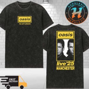 Oasis Manchester UK Oasis Live ’25 Exclusive Tee At Heaton Park On July 12 2025 Washed T-Shirt