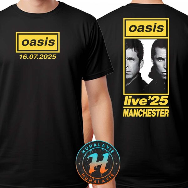 Oasis Manchester United Kingdom On July 16 Oasis Live ’25 Collection Tee At Heaton Park Two Sided Print Classic T-Shirt