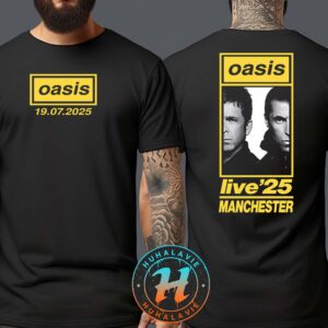 Oasis Merch Tee Live At Heaton Park In United Kingdom On July 19th Oasis Live ’25 Two Sided Print Classic T-Shirt