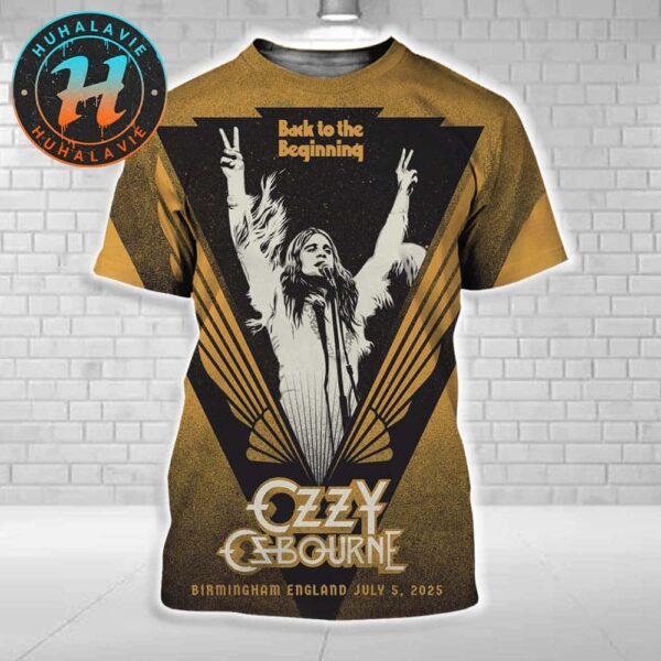 Ozzy Osbourne Shep Fairey Poster Back To The Beginning 2025 The Final Show At Villa Park Birmingham England On July 5 2025 All Over Print Shirt