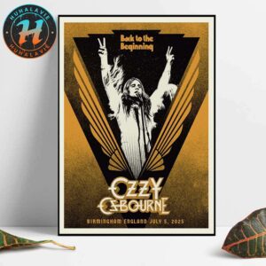 Ozzy Osbourne Shep Fairey Poster Back To The Beginning 2025 The Final Show At Villa Park Birmingham England On July 5 2025 Home Decor Poster Canvas