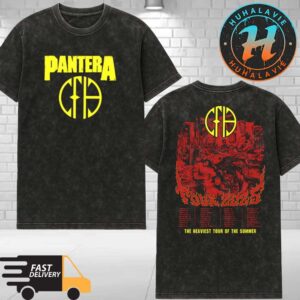Pantera CFH 2025 The Heaviest Tour of the Summer 2025 Exclusive Tee Cities List Washed T-Shirt