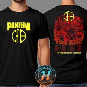 Pantera CFH 2025 Tour Merch Cities List The Heaviest Tour of the Summer 2025 Two Sided Print Unisex T-Shirt