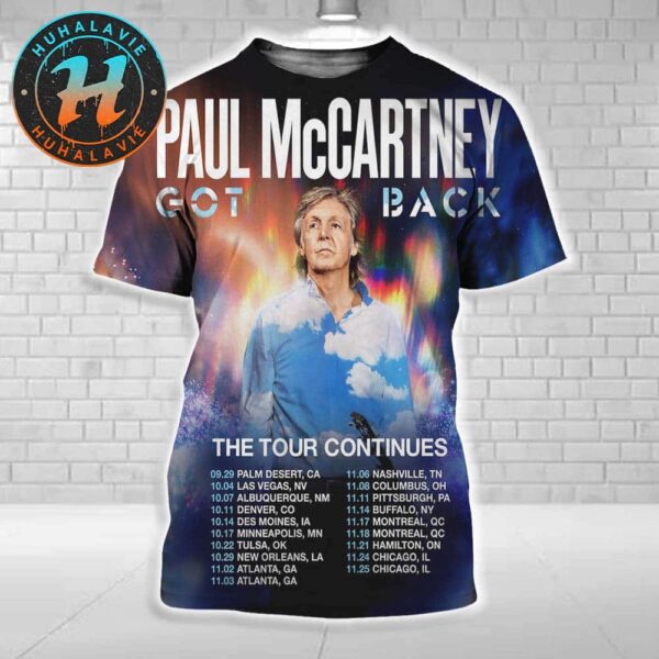 Paul McCartney Got Back The Tour Continues North American Tour 2025 Kicks Off In Palm Desert CA On September 29 2025 All Over Print Shirt