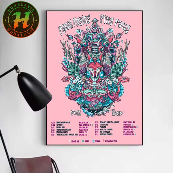 Pigeons Playing Ping Pong Fall Tour 2025 Dates List Kick Off In Atlanta GA At  Variety Playhouse On November 8th 2025 Home Decor Poster Canvas