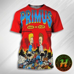 Primus Band In Louisville KY Onward and Upward Summer Tour Music Poster At Iroquois Amphitheater On July 15th 2025 All Over Print T-Shirt