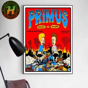 Primus Band In Louisville KY Onward and Upward Summer Tour Music Poster At Iroquois Amphitheater On July 15th 2025 Poster Canvas