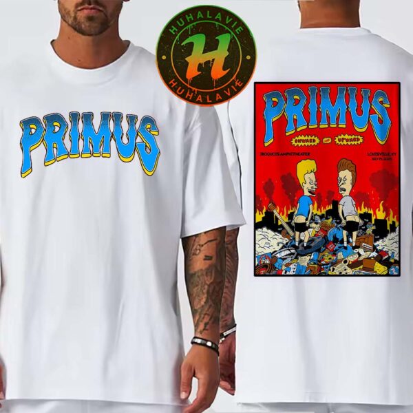 Primus Band In Louisville KY Onward and Upward Summer Tour Music Poster At Iroquois Amphitheater On July 15th 2025 Unisex T-Shirt
