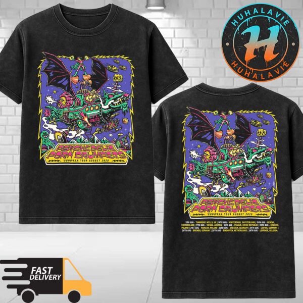 Psychedelic Porn Crumpets European Tour August 2025 Dates List Start On August 11th In Tunbridge Wells UK Washed T-Shirt