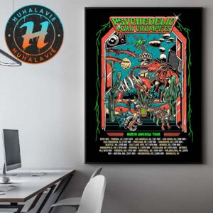 Psychedelic Porn Crumpets North America Tour 2025 Dates List Kicks Off In Phoenix AZ On October 29th 2025 Home Decor Poster Canvas