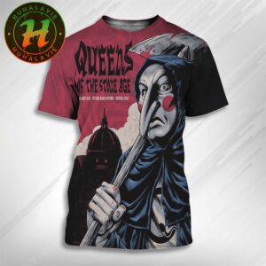 Queens Of The Stone Age Pistoia Italy Poster Art By Brandon Heart On July 15th 2025 At Pistoia Blues Festival All Over Print T-Shirt