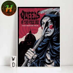 Queens Of The Stone Age Pistoia Italy Poster Art By Brandon Heart On July 15th 2025 At Pistoia Blues Festival Home Decor Poster