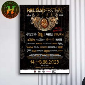 Reload Festival 2025 In Sulingen Niedersachsen DE Poster Line Up On August 14-16 2025 At Lower Saxony Home Decor Poster Canvas