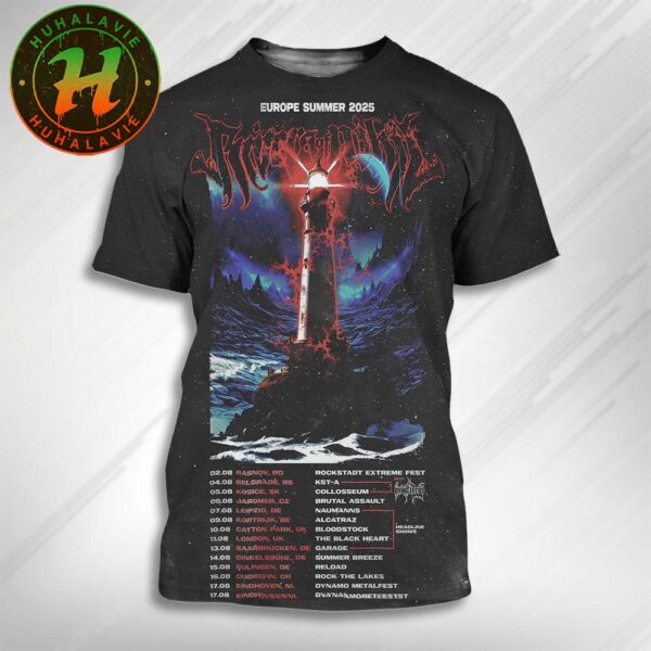 Rivers of Nihil Europe Summer Tour 2025 Cities List Kick Off In Rasnov RO On August 2th 2025 All Over Print T-Shirt