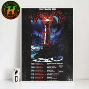 Rivers of Nihil Europe Summer Tour 2025 Cities List Kick Off In Rasnov RO On August 2th 2025 Home Decor Poster Canvas