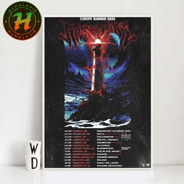 Rivers of Nihil Europe Summer Tour 2025 Cities List Kick Off In Rasnov RO On August 2th 2025 Home Decor Poster Canvas