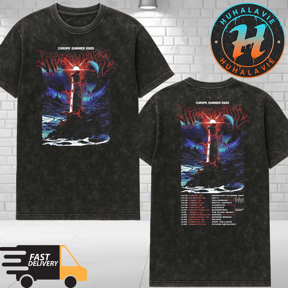Rivers of Nihil Europe Summer Tour 2025 Dates List Start In Rasnov RO On August 2th 2025 Washed T-Shirt Rivers of Nihil Europe Summer Tour 2025 Dates List Start In Rasnov RO On August 2th 2025 Washed T-Shirt