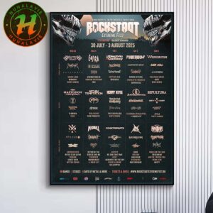 Rockstadt Extreme Festival 2025 In Rasnov Romania Poster Line Up On 30 July-3 August 2025 Home Decor Poster Canvas