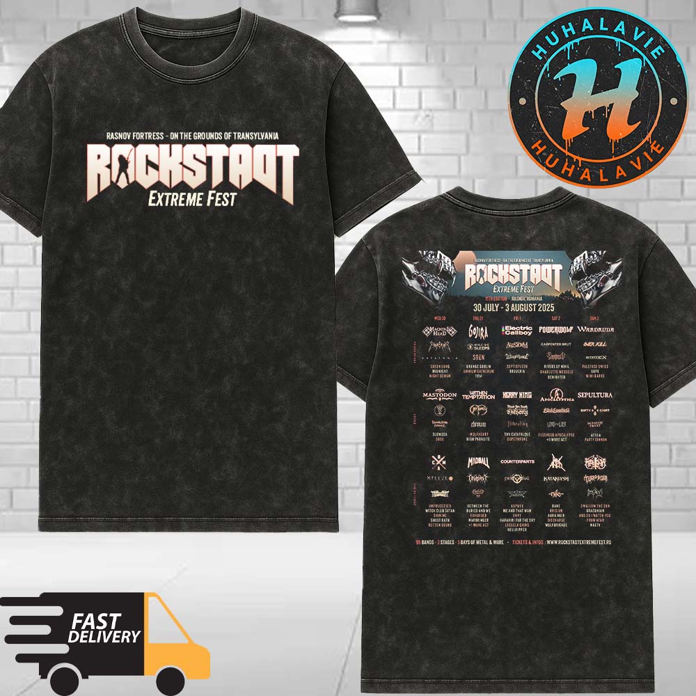 Rockstadt Extreme Festival 2025 In Rasnov Romania Poster Line Up On 30 July-3 August 2025 Washed T-Shirt Rockstadt Extreme Festival 2025 In Rasnov Romania Poster Line Up On 30 July-3 August 2025 Washed T-Shirt