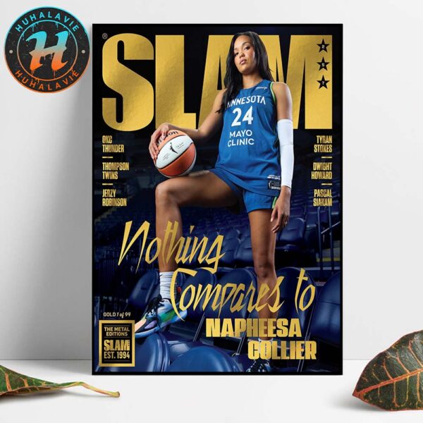 SLAM 257 Gold The Metal Editions Nothing Compares To Napheesa Collier Team Minnesota Lynx Magazine Cover Home Decor Poster Canvas