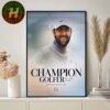Scottie Scheffler Champion Golfer Of The Year With 153rd At Royal Portush Home Decor Poster Canvas