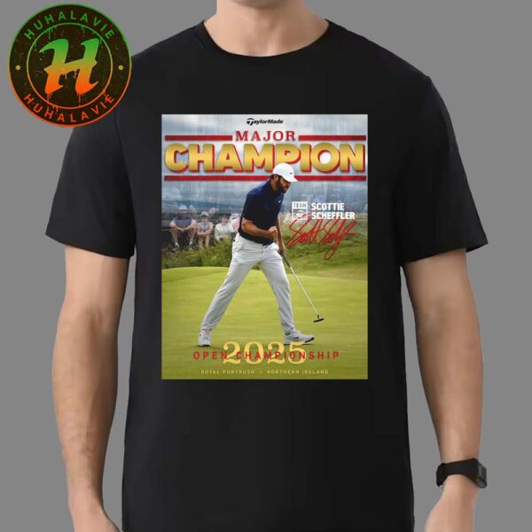 Scottie Scheffler Claimed Second Major Of The Season Is 2025 Champion Golfer Of The Year Black T-Shirt