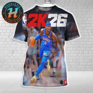 Shai Gilgeous-Alexander Is Your NBA 2K26 Standard Edition Cover Athlete All Over Print Shirt