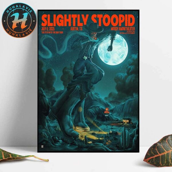 Slightly Stoopid Show Down Poster Austin TX At Moody Amphitheater On July 11 The Step Into The Sun Tour 2025 Home Decor Poster Canvas
