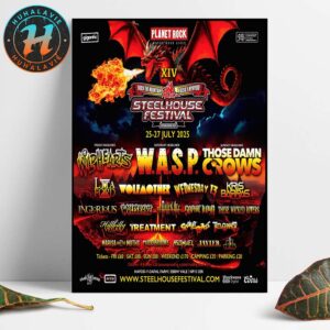Steelhouse Festival 2025 Lineup In Ebbw Vale Wales At Ebbw Vale NP23 7TL On July 25-27 2025 Home Decor Poster Canvas