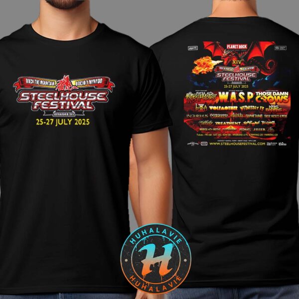 Steelhouse Festival 2025 Lineup In Ebbw Vale Wales At Ebbw Vale NP23 7TL On July 25-27 2025 Two Sided Print Unisex T-Shirt