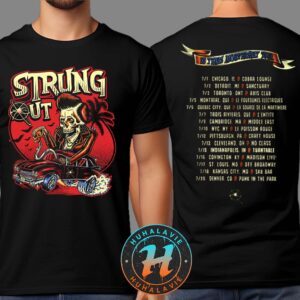 Strung Out 35 Years Anniversary Tour American Canadian Summer 2025 Dates List Kicks Off In Chicago IL On July 7 2025 Two Sided Print T-Shirt