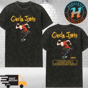 The Circle Jerks Tour 2025 Cities List Kicks Off In Duffel Belgium On August 2nd 2025 Washed T-Shirt