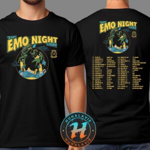 The Emo Night Tour 2025 Dates List Kicks Off In Albany NY On July 11 2025 Two Sided Print Unisex T-Shirt