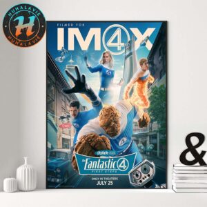 The Fantastic Four First Steps IMAX New Poster Only In Theaters On July 25 2025 Home Decor Poster Canvas