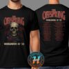 The Offspring Mohawk Skull 2025 Merchandise Tee Worldwide In 25 Tour Two Sided Print Unisex T-Shirt