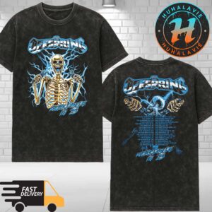 The Offspring Spark Plug Skeleton 2025 Tour Exclusive Tee Worldwide In 25 Washed T-Shirt