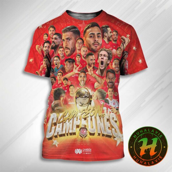 Toluca FC Beat America To Claim The Campeon De Campeones Trophy Champions 2025 All Over Print Unisex T-Shirt